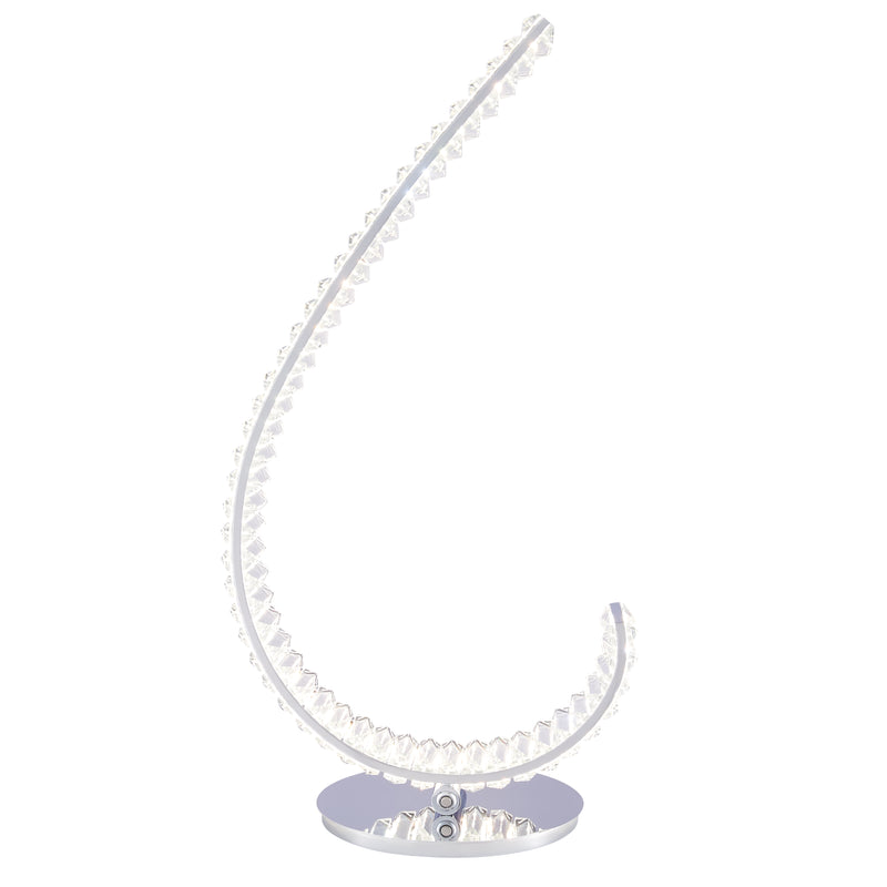 Grace Crystal 16W Table Lamp // Touch & Dimmable (R Chrome)-zoom-