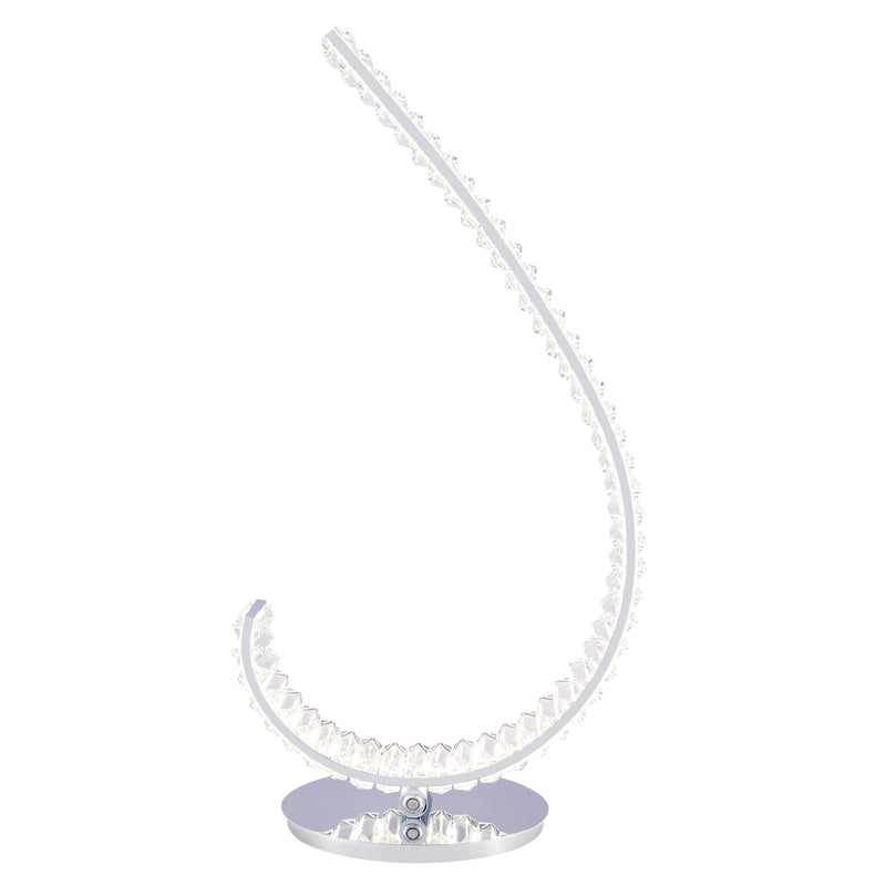 Grace Crystal 16W Table Lamp // Touch & Dimmable (L Chrome)-zoom-
