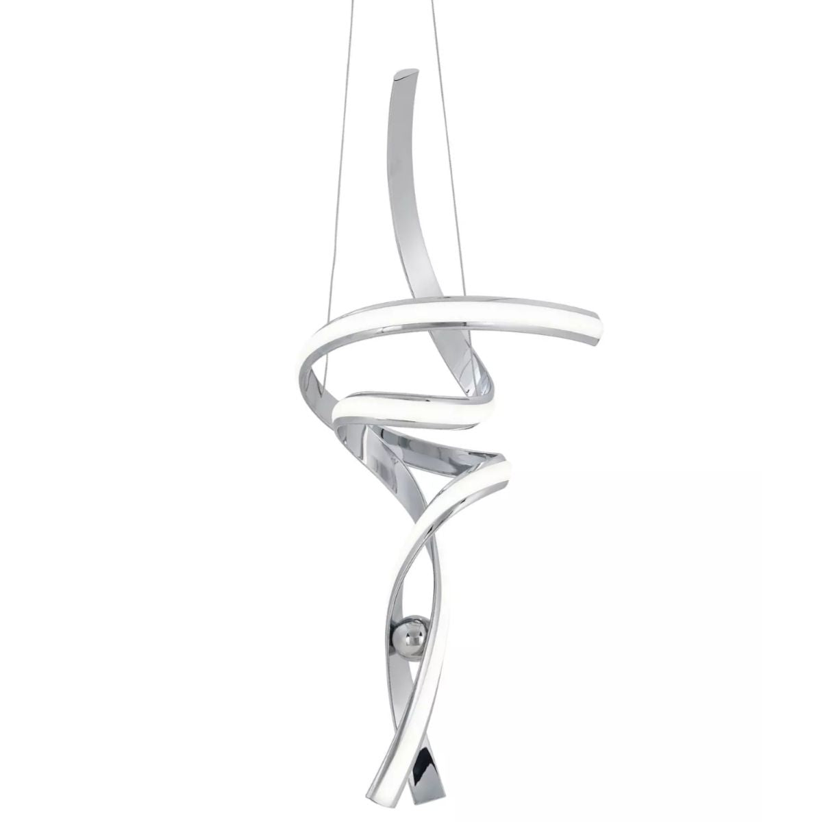 Hamburg Integrated LED Pendant - Chrome - Dimmable-zoom-2