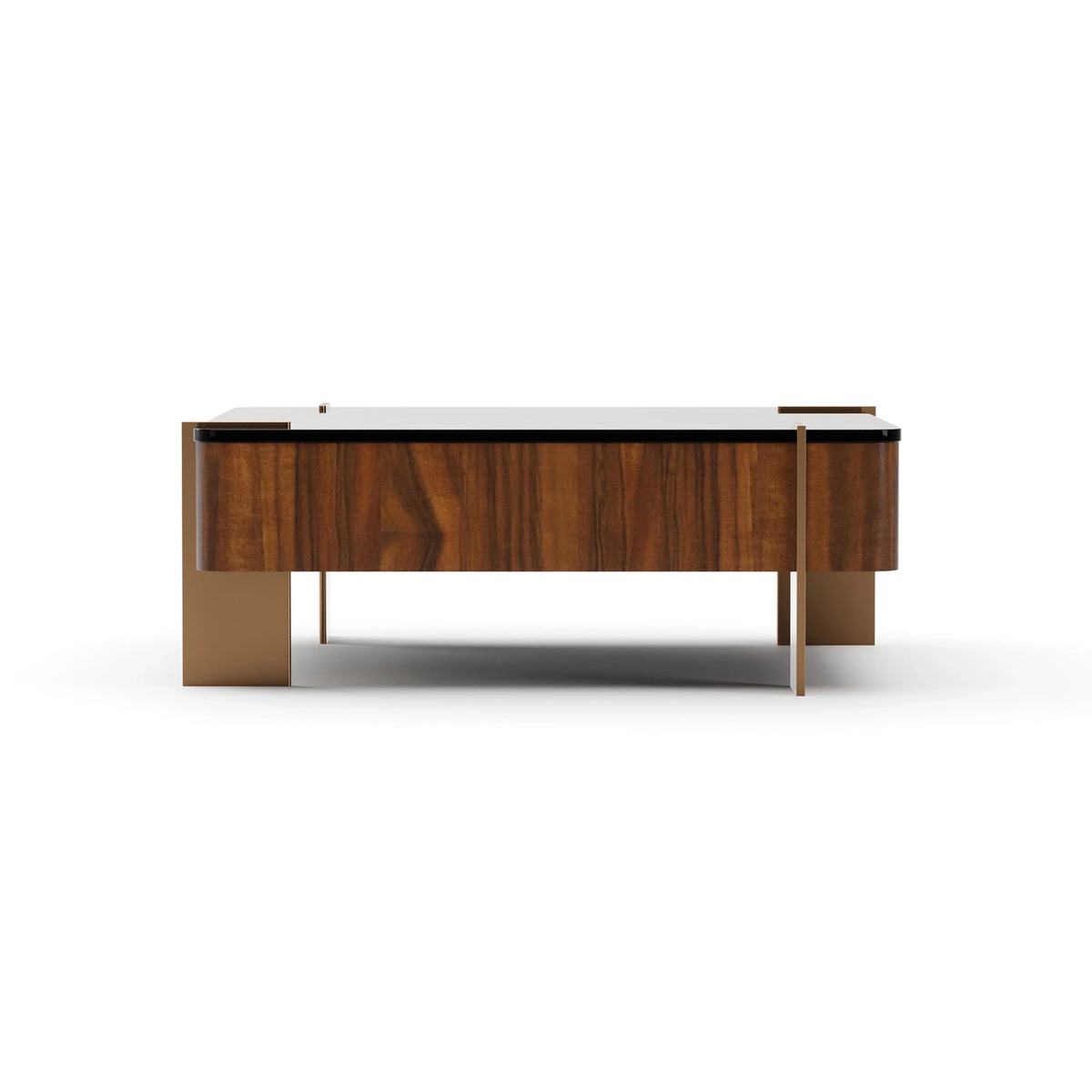 Caracole Altura Square Cocktail Table – side view – Lusso Furniture Miami