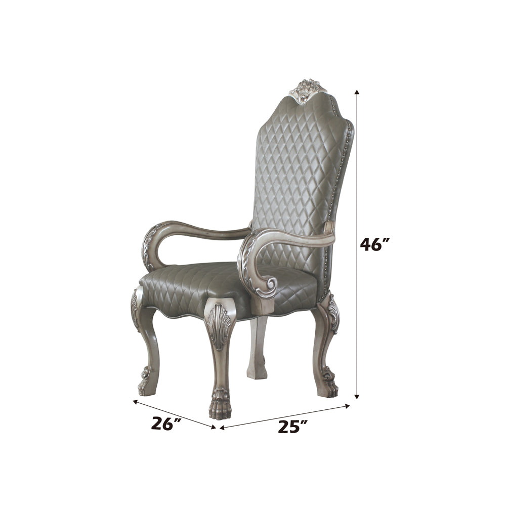 ACME Dresden Arm Chair Set of 2 – view 23 – Lusso Furniture Miami