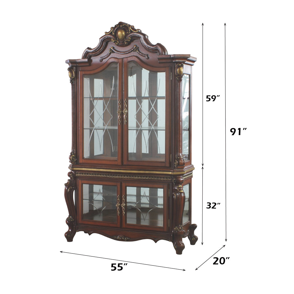 ACME Picardy Curio Cabinet – back view – Lusso Furniture Miami