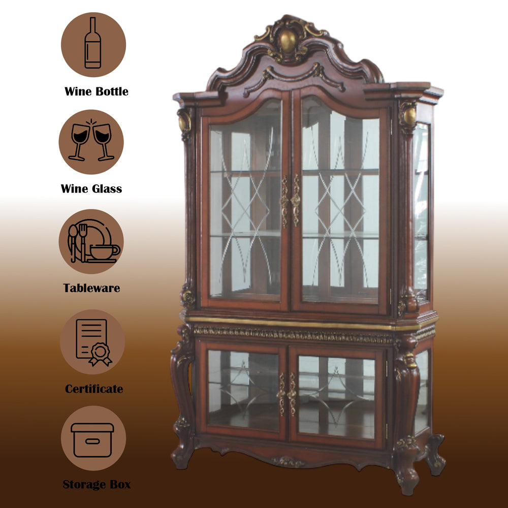 ACME Picardy Curio Cabinet – top view – Lusso Furniture Miami