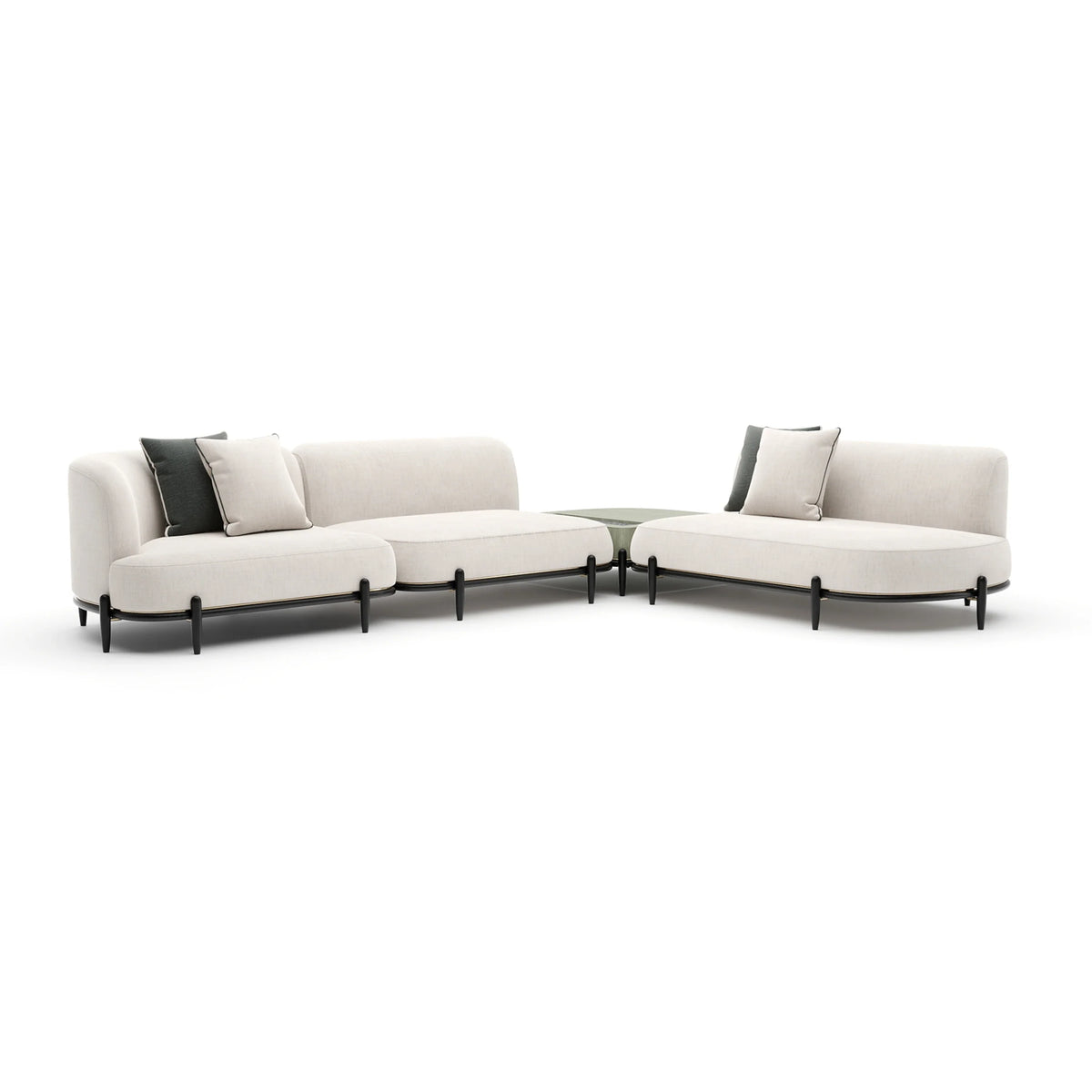 Caracole Madera Sectional – view 18 – Lusso Furniture Miami