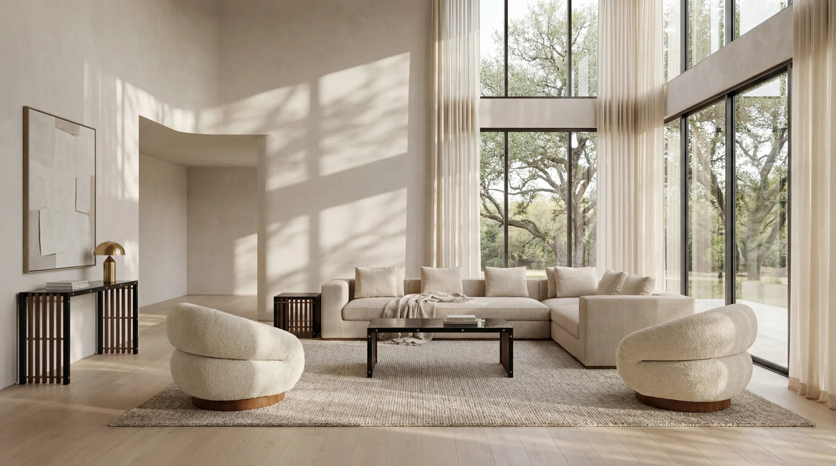 Caracole Bello Sectional – top view – Lusso Furniture Miami