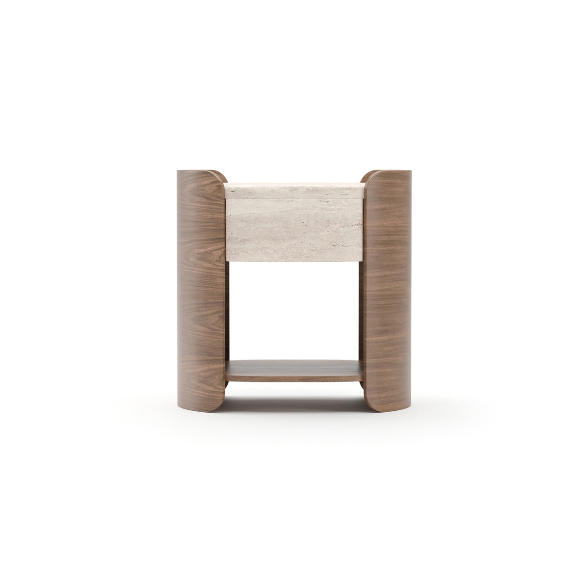 Caracole Fleur Open Nightstand – front view – Lusso Furniture Miami