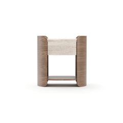 Caracole Fleur Open Nightstand – front view – Lusso Furniture Miami