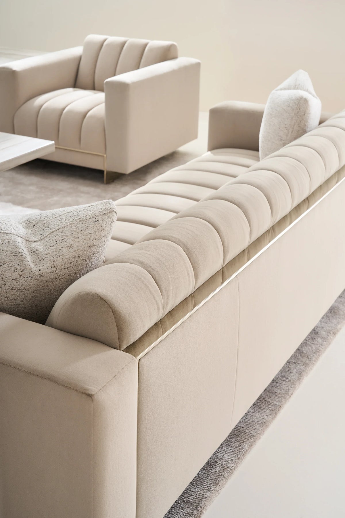 Caracole Well Balanced Sofa – close-up – Lusso Furniture Miami
