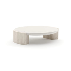 Caracole Overlap Round Cocktail Table – side view – Lusso Furniture Miami
