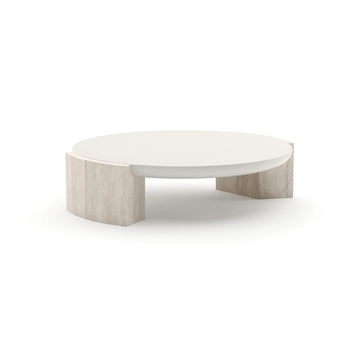 Caracole Overlap Round Cocktail Table – side view – Lusso Furniture Miami