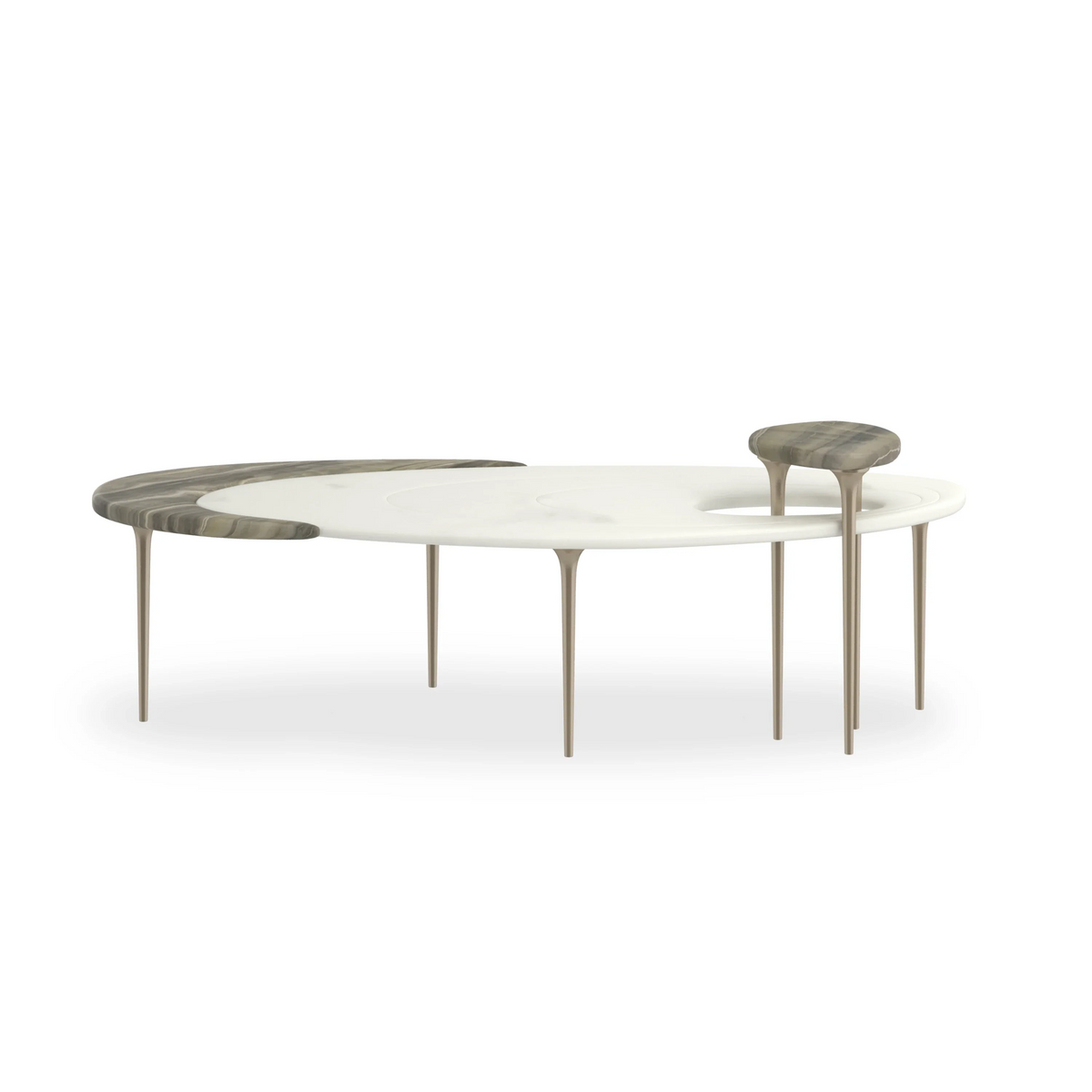 Caracole Resonance Cocktail Table – front view – Lusso Furniture Miami