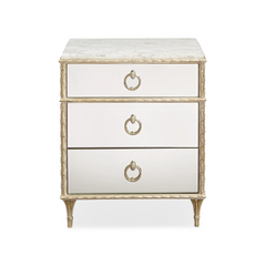 Caracole Fontainebleau Nightstand – front view – Lusso Furniture Miami