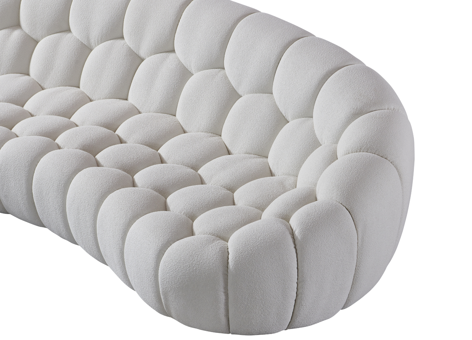 Nest Boucle Collection – Curved Sofa, Armchair & Ottoman-6