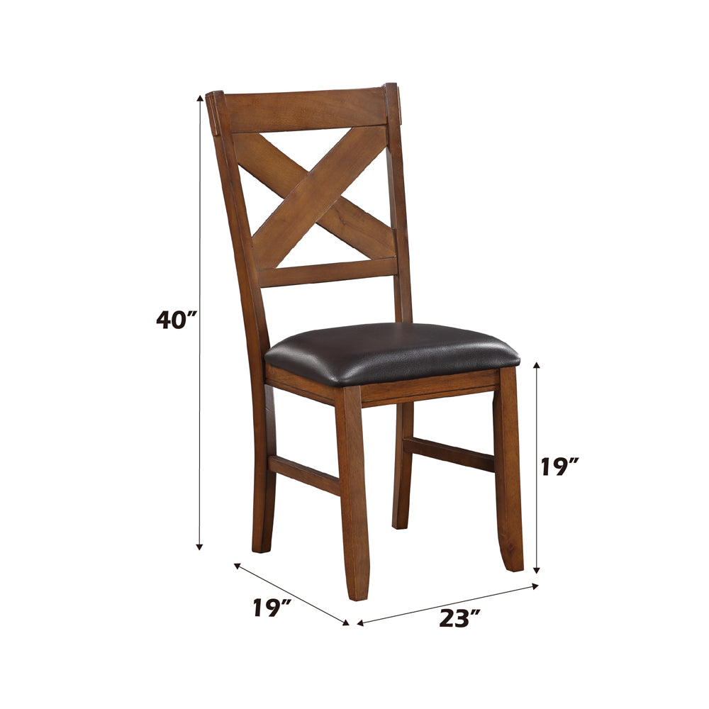 ACME Apollo Side Chair Set of 2 – angle view – Lusso Furniture Miami