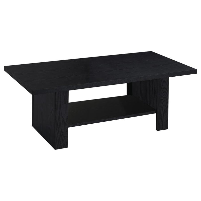 Rodez 3-piece Engineered Wood Coffee Table Set Black-zoom-