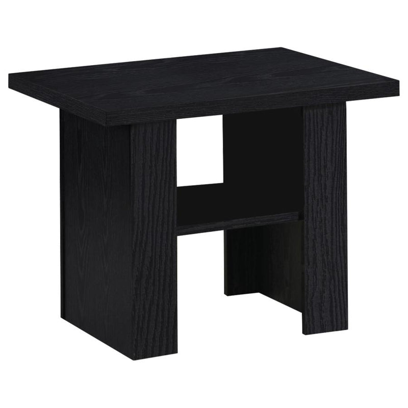 Rodez 3-piece Engineered Wood Coffee Table Set Black-zoom-
