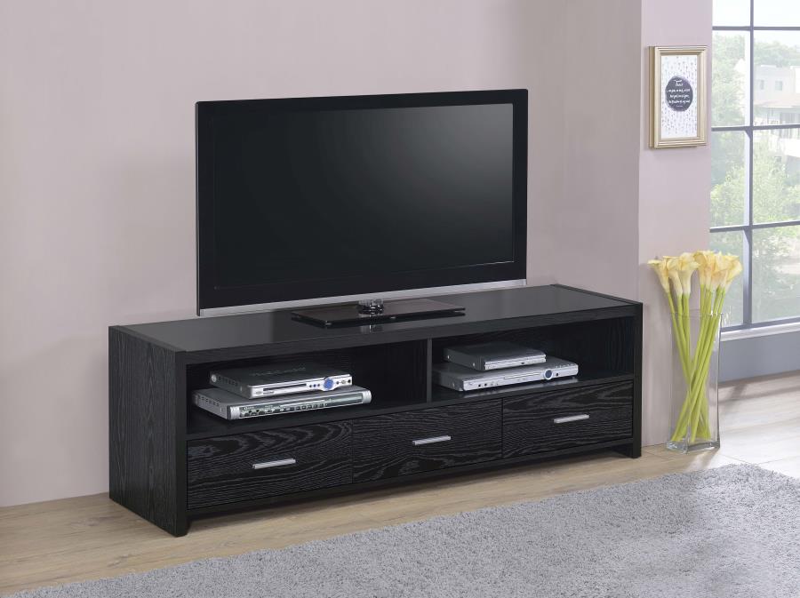 Alton 3-drawer Engineered Wood 61-inch TV Stand Black Oak-2