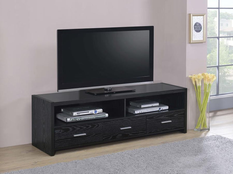 Alton 3-drawer Engineered Wood 61-inch TV Stand Black Oak-zoom-