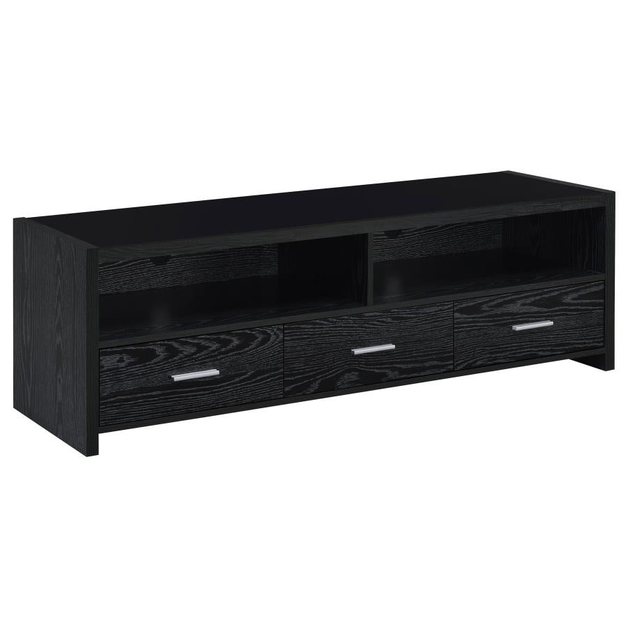 Alton 3-drawer Engineered Wood 61-inch TV Stand Black Oak-zoom-1