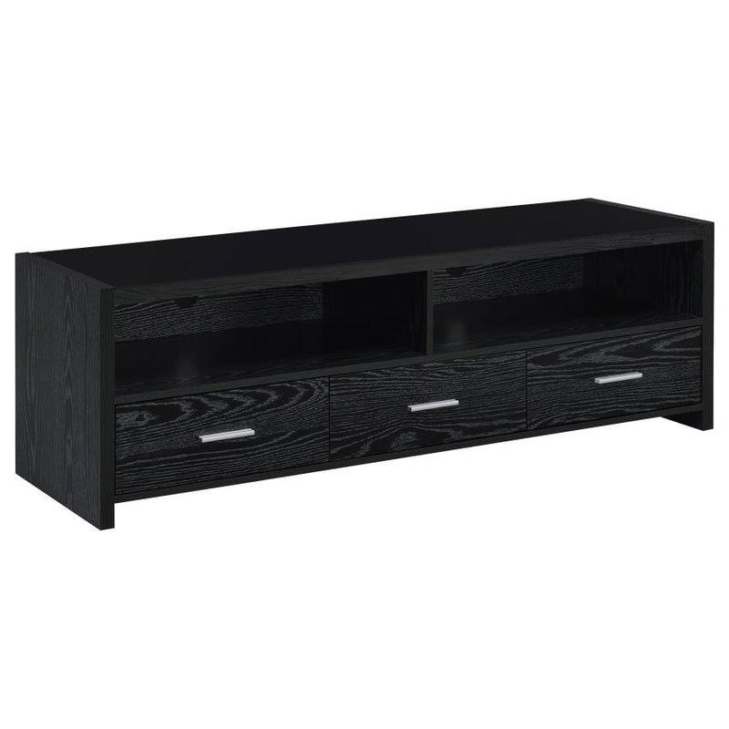 Alton 3-drawer Engineered Wood 61-inch TV Stand Black Oak-zoom-