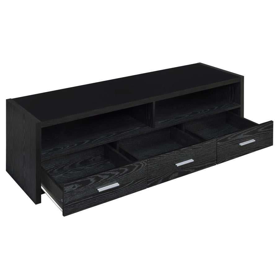 Alton 3-drawer Engineered Wood 61-inch TV Stand Black Oak-zoom-3