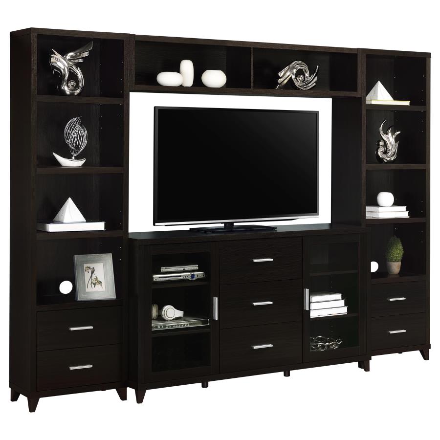 Lewes 4-piece 60-inch TV Entertainment Center Cappuccino-zoom-2