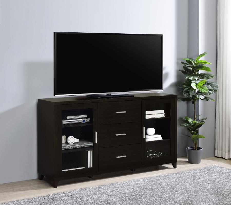 Lewes 2-door Engineered Wood 60-inch TV Stand Cappuccino-2