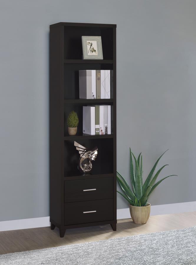 Lewes 4-shelf Engineered Wood Media Tower Cappuccino-2