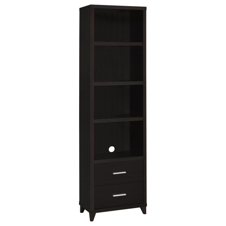 Lewes 4-shelf Engineered Wood Media Tower Cappuccino-1