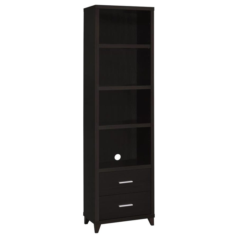 Lewes 4-shelf Engineered Wood Media Tower Cappuccino-zoom-