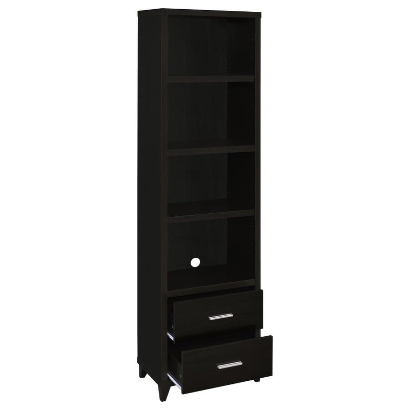 Lewes 4-shelf Engineered Wood Media Tower Cappuccino-zoom-