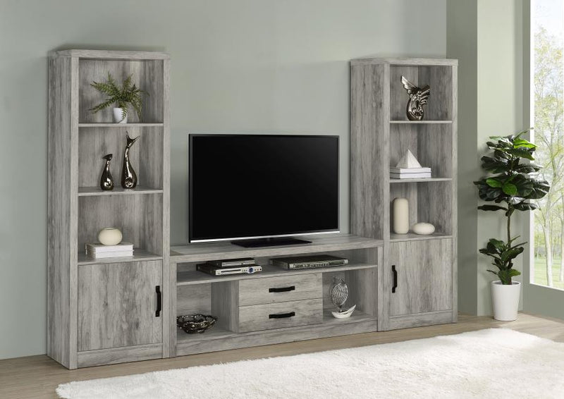 Burke 3-piece 59-inch TV Entertainment Center Grey Driftwood-zoom-