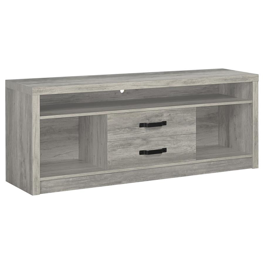 Burke 3-piece 59-inch TV Entertainment Center Grey Driftwood-zoom-3