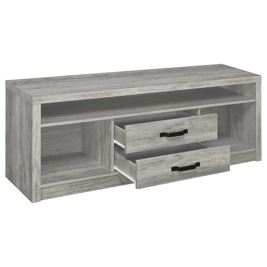 Burke 3-piece 59-inch TV Entertainment Center Grey Driftwood-4