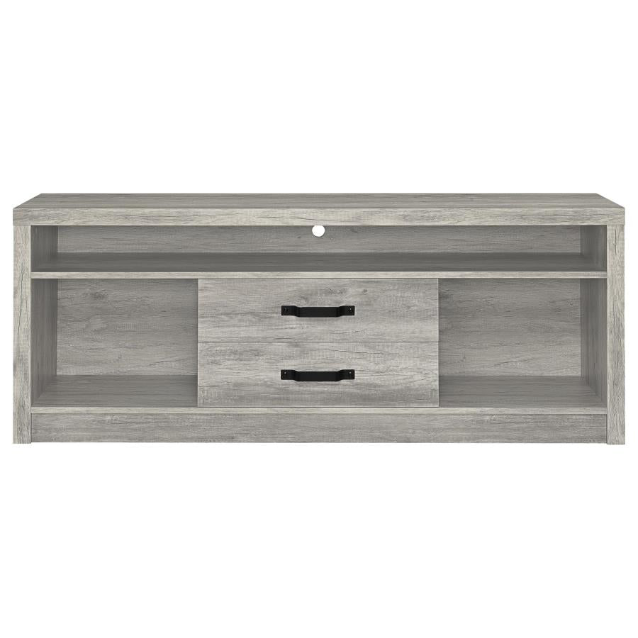 Burke 3-piece 59-inch TV Entertainment Center Grey Driftwood-zoom-5