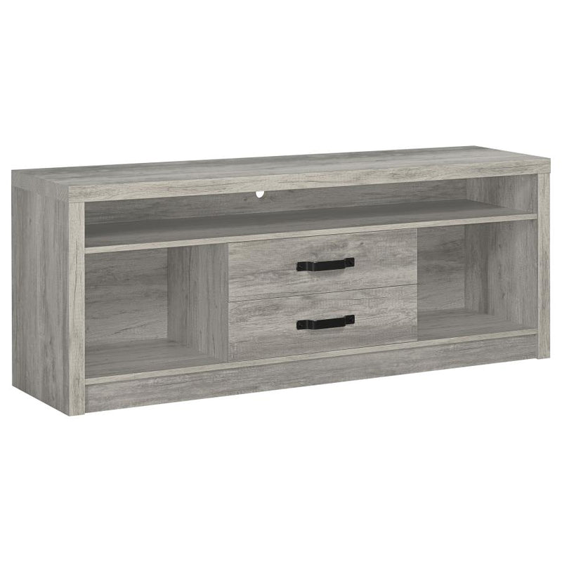 Burke 2-drawer Engineered Wood 59-inch TV Stand Grey Driftwood-zoom-