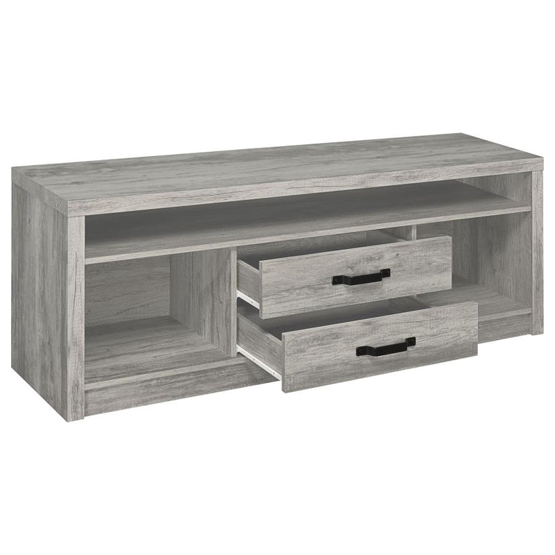 Burke 2-drawer Engineered Wood 59-inch TV Stand Grey Driftwood-zoom-