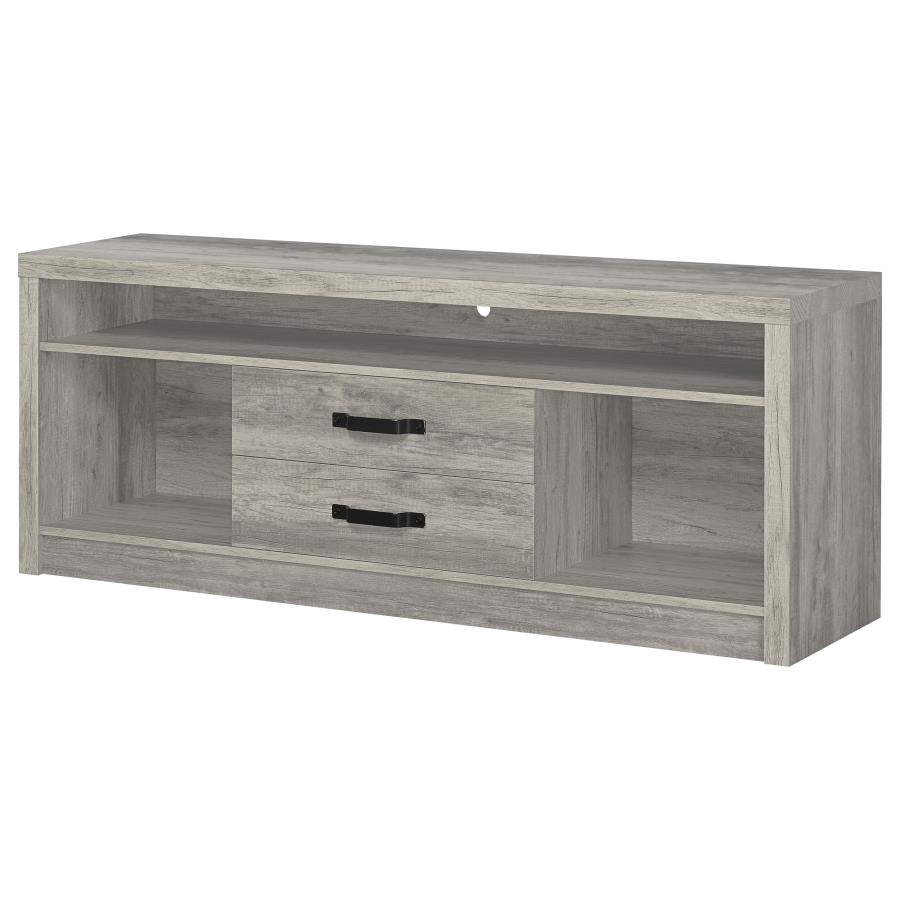 Burke 2-drawer Engineered Wood 59-inch TV Stand Grey Driftwood-zoom-5