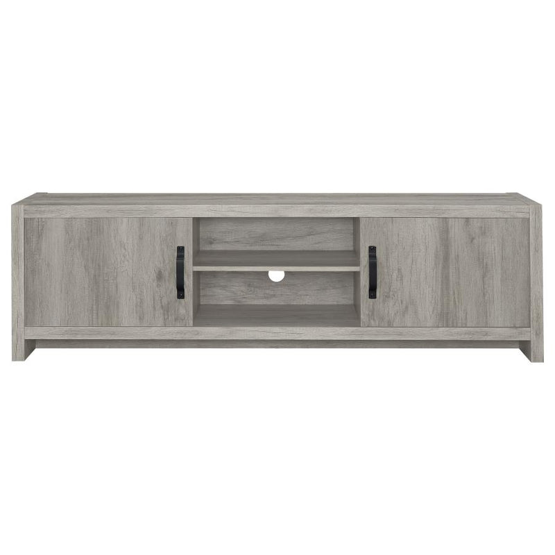 Burke 2-door Engineered Wood 71-inch TV Stand Grey Driftwood-zoom-