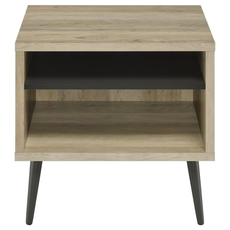 Welsh Square Engineered Wood Side End Table Distressed Pine-zoom-