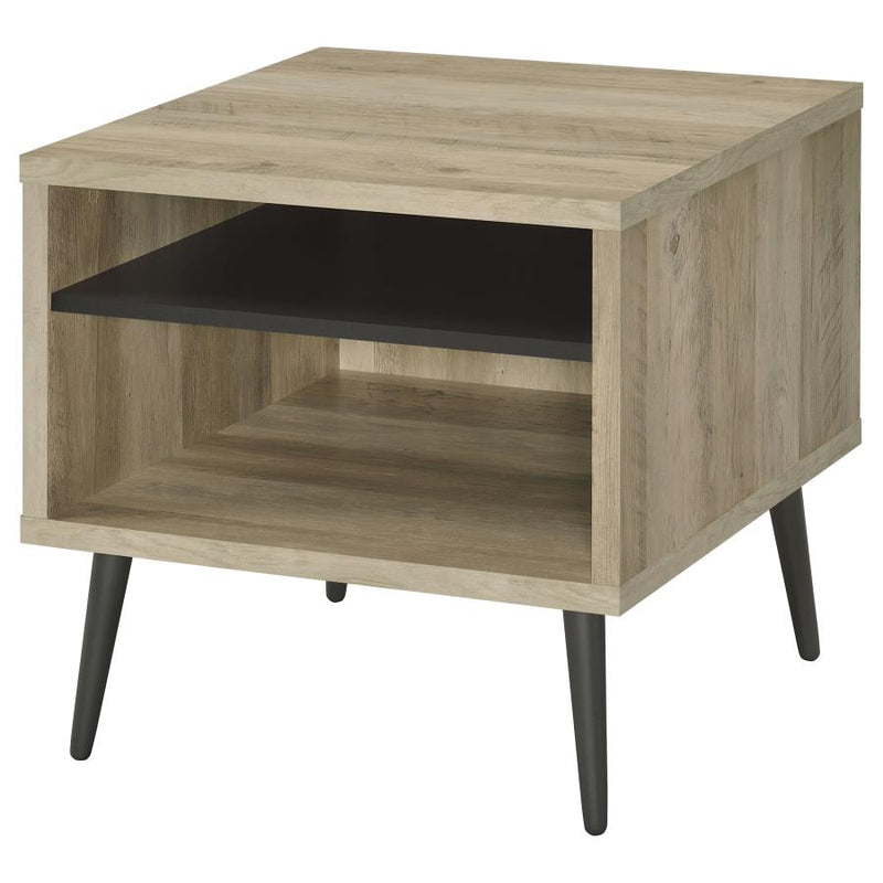 Welsh Square Engineered Wood Side End Table Distressed Pine-zoom-
