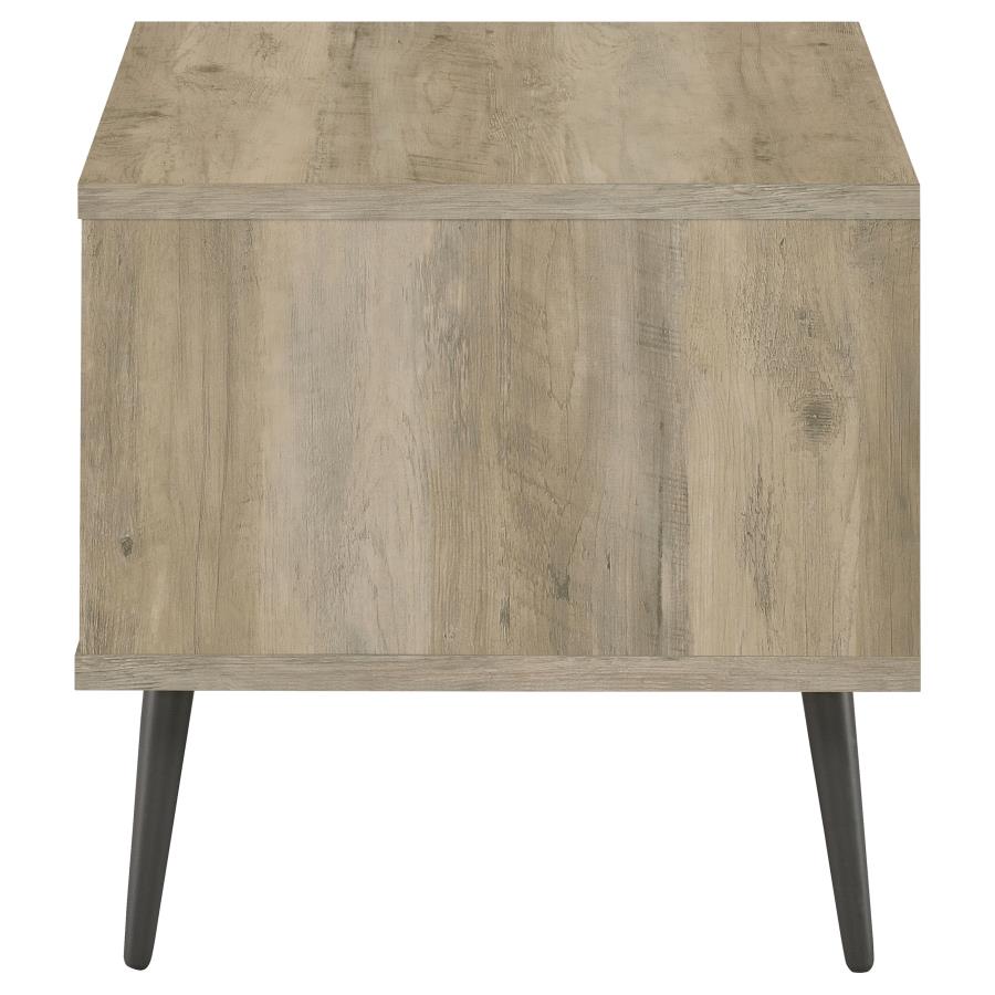 Welsh Square Engineered Wood Side End Table Distressed Pine-5