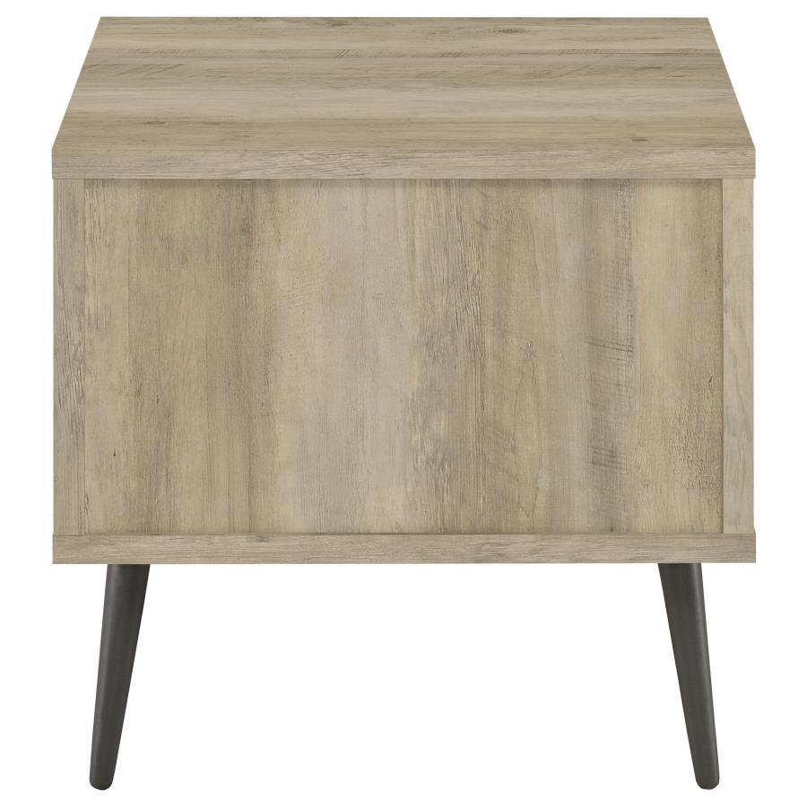 Welsh Square Engineered Wood Side End Table Distressed Pine-zoom-7
