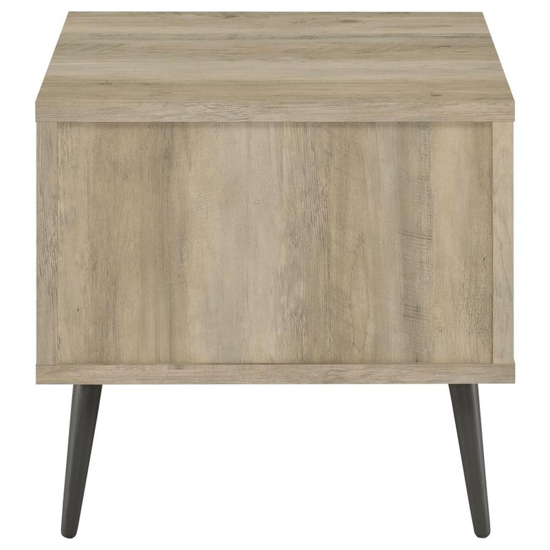 Welsh Square Engineered Wood Side End Table Distressed Pine-zoom-