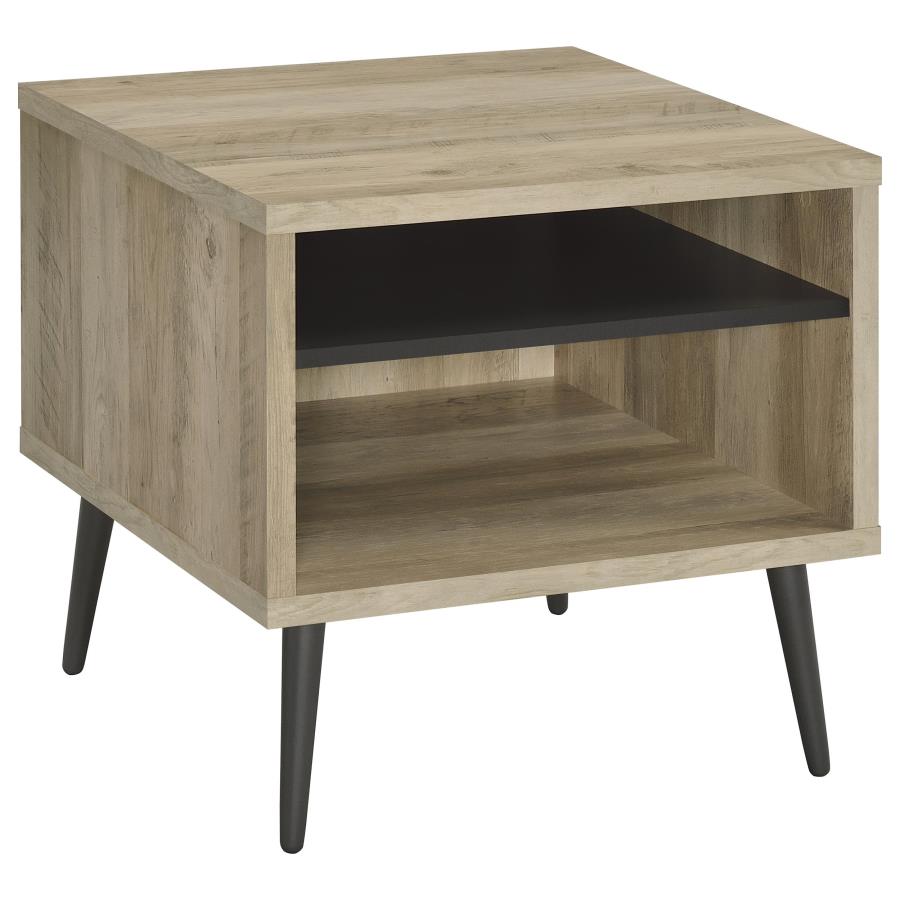 Welsh 2-piece Coffee and End Table Set Distressed Pine-3
