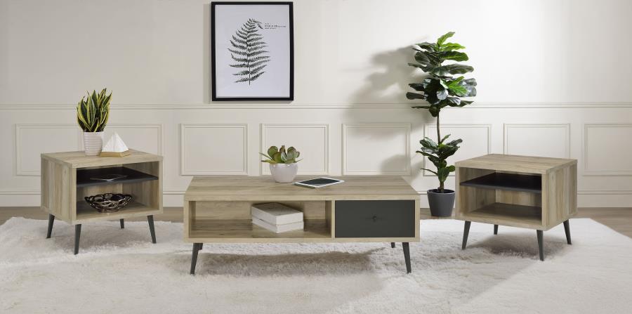 Welsh 3-piece Coffee and End Table Set Distressed Pine-1