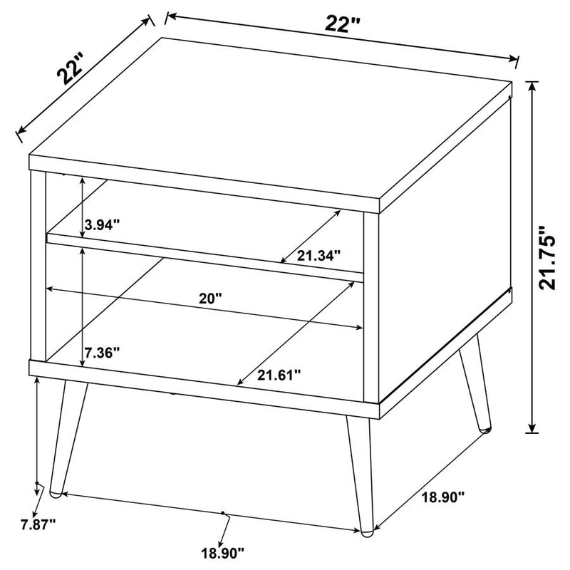 Welsh 3-piece Coffee and End Table Set Distressed Pine-zoom-