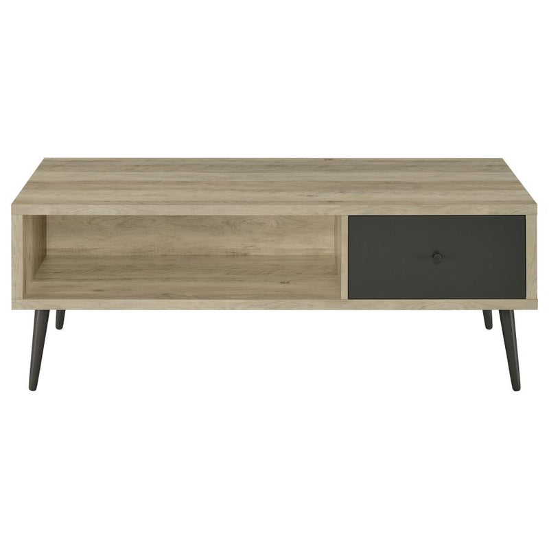 Welsh 1-drawer Engineered Wood Coffee Table Distressed Pine-zoom-
