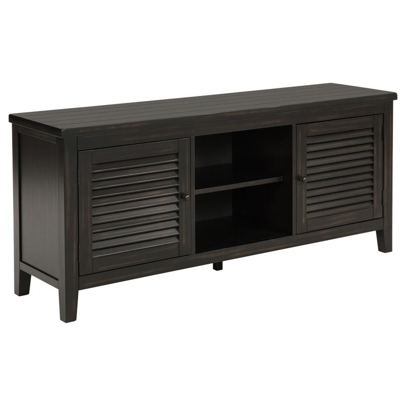 Concord 2-door 60-inch TV Stand Console Distressed Java-zoom-