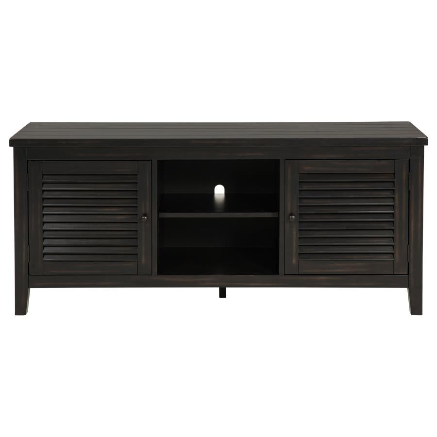Concord 2-door 60-inch TV Stand Console Distressed Java-3